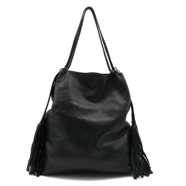 Bottega Veneta Shoulder Bag Black Leather